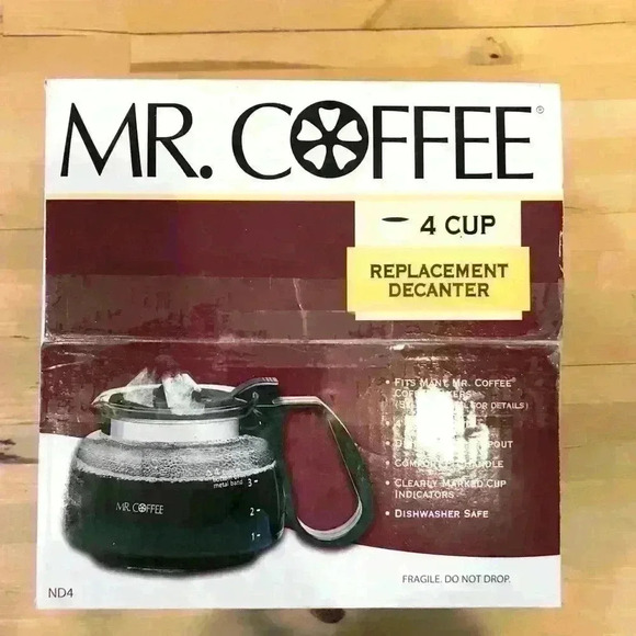 Mr. Coffee Glass Replacement Decanter Carafe, NL, DR, CG 4-Cup Series - Picture 3 of 6